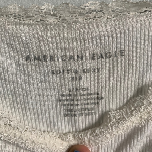 aeo white cropped tank top - Picture 2 of 2